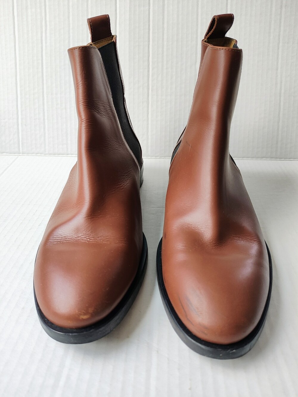 Everlane The Modern Chelsea Pull-on Leather Boots In Cognac Sz8 - Picture 2 of 7